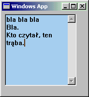 Pole tekstowe w całej okazałości (Windows 98)