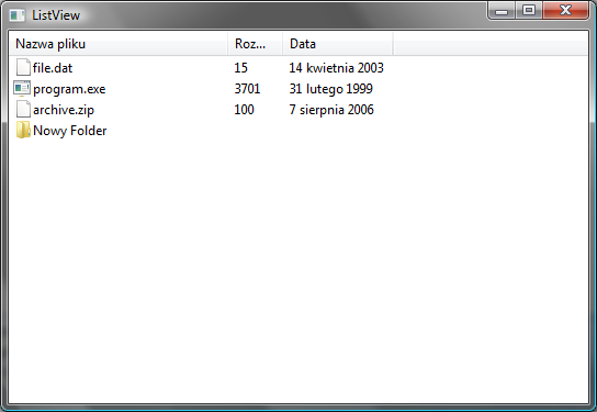 ListView z ikonkami (Windows Vista)