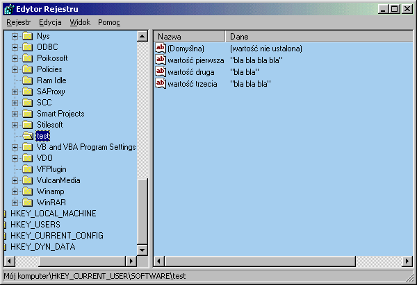 Nasze zadanie bojowe - 3 wartości do odczytania (Windows 98)