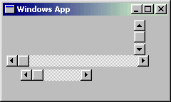 To są właśnie ScrollBary (Windows 98)